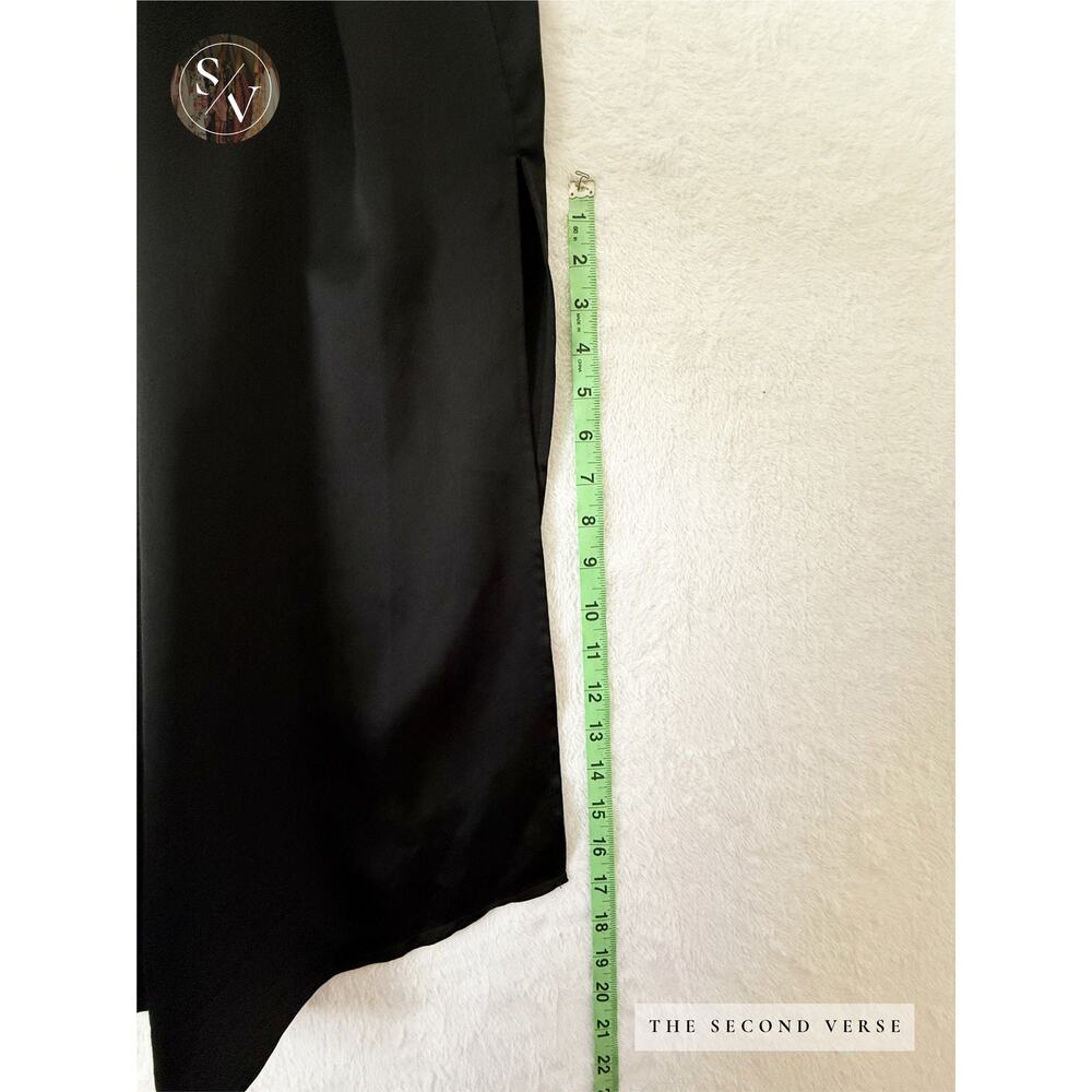 Mossimo Women's Silky Black Dress Minimalist Capsule Wardrobe Basic Size Large - Picture 6 of 7
